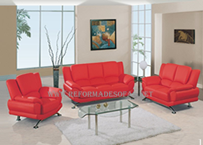 sofa de couro vermelho sofa de couro